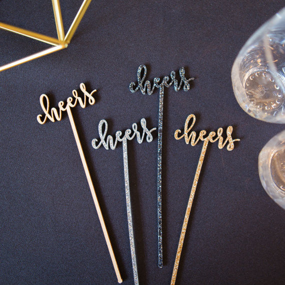 Party Stir Sticks "Cheers!" - Wedding Decor Gifts