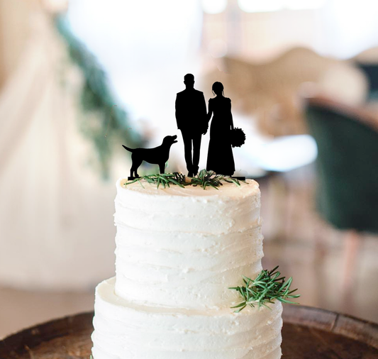 Dog Wedding Cake Topper Rare Breeds Custom Couple Silhouette Dog Pet Wedding Cake Topper