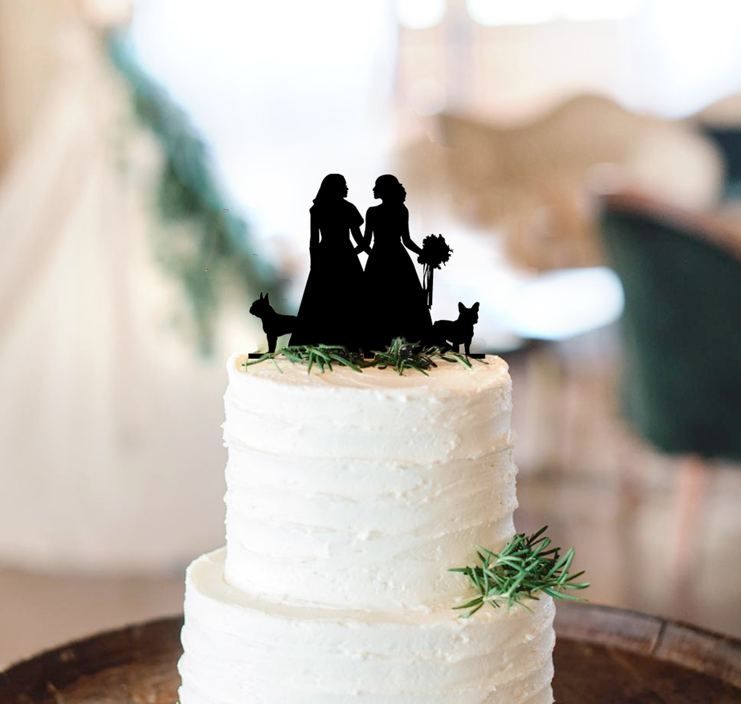 Dog Wedding Cake Topper Rare Breeds Custom Couple Silhouette Dog Pet Wedding Cake Topper