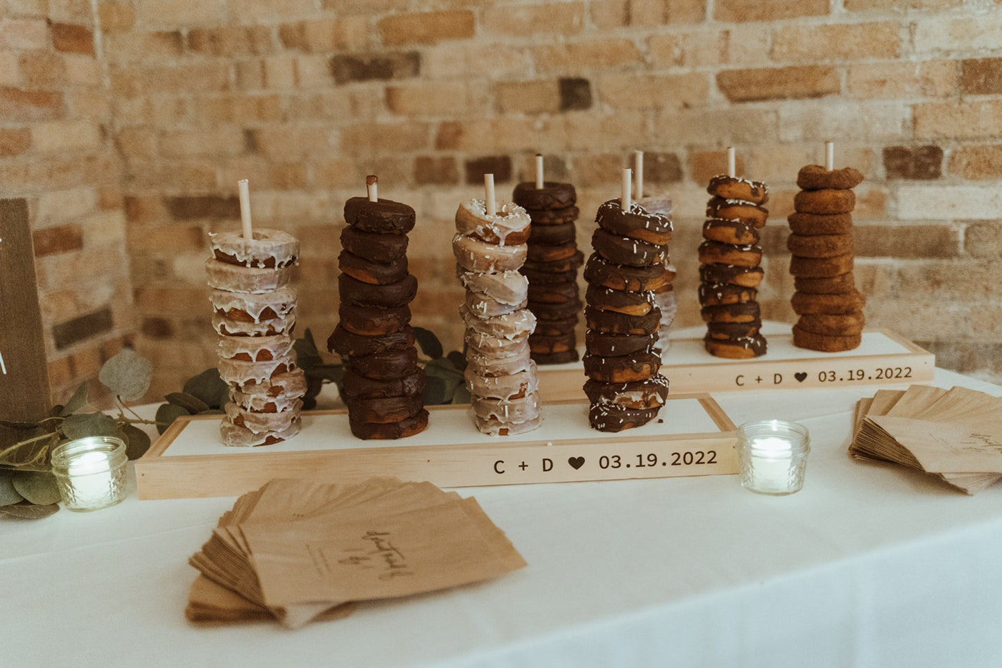Wooden Donut Stand Personalized