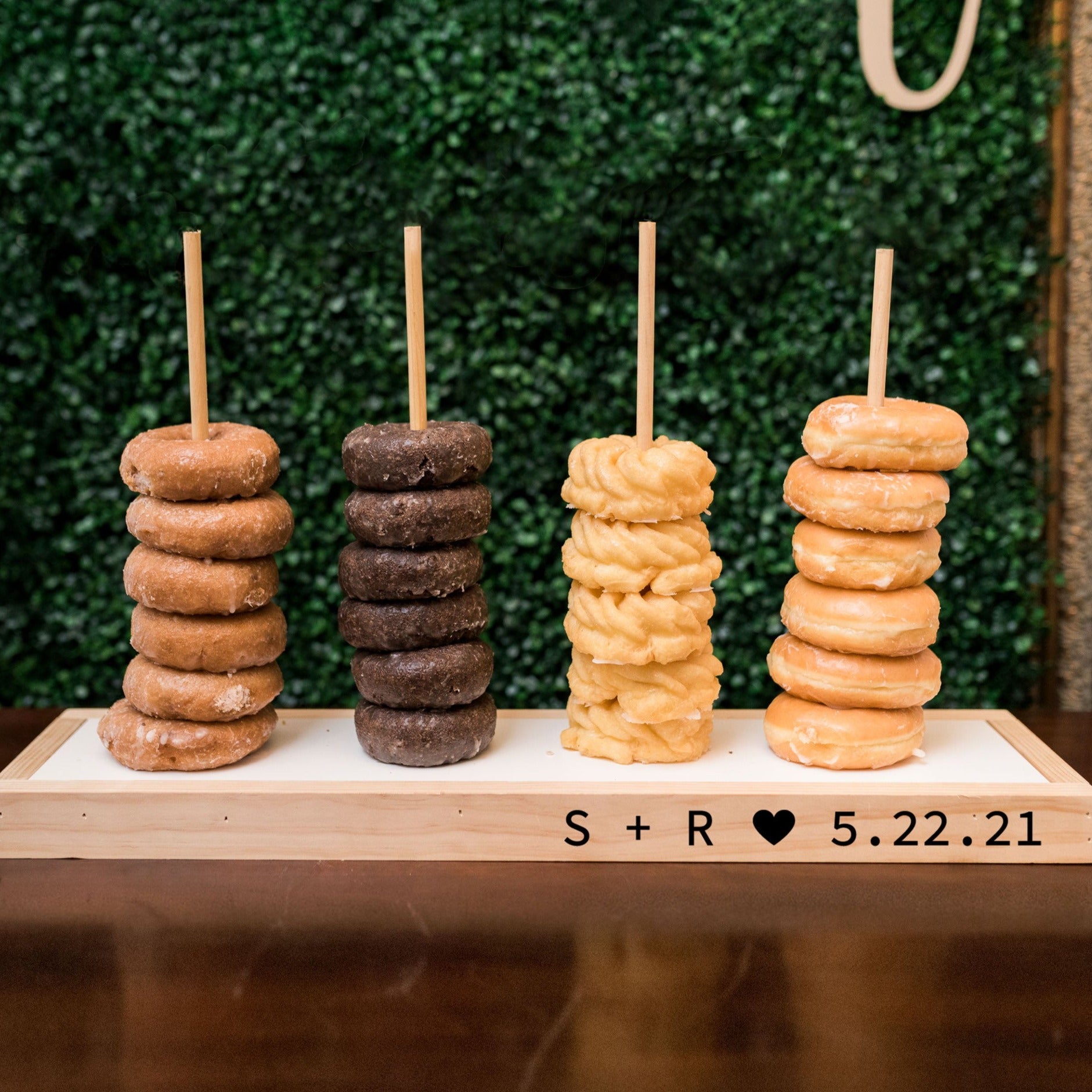 Wooden Donut Stand/  Donut Holder - Wedding Decor Gifts