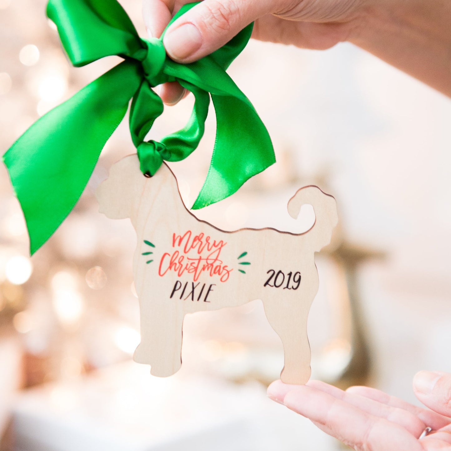 Christmas ornament golden doodle gift for dog lover