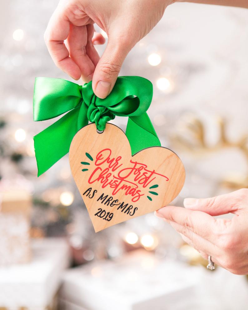 Christmas Ornament for Newlyweds - Wedding Decor Gifts