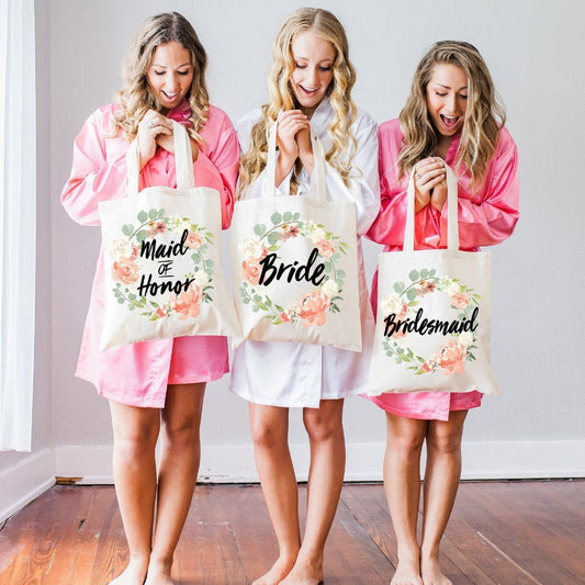 Bridal Party Tote Bags - Wedding Decor Gifts