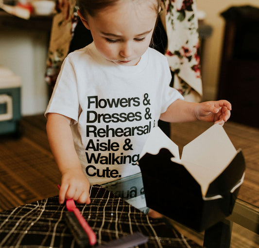 Flower Girl Shirt for Wedding Bridal Party - Wedding Decor Gifts