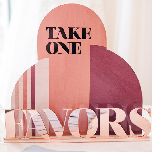 Boho Mod Favors Sign