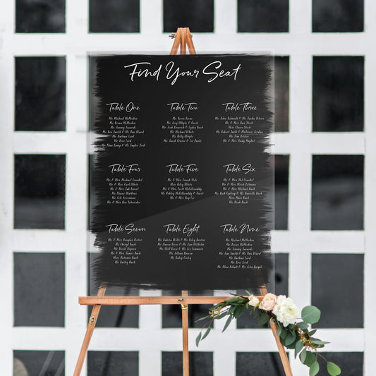 Painted Wedding Seating Chart - Wedding Decor Gifts
