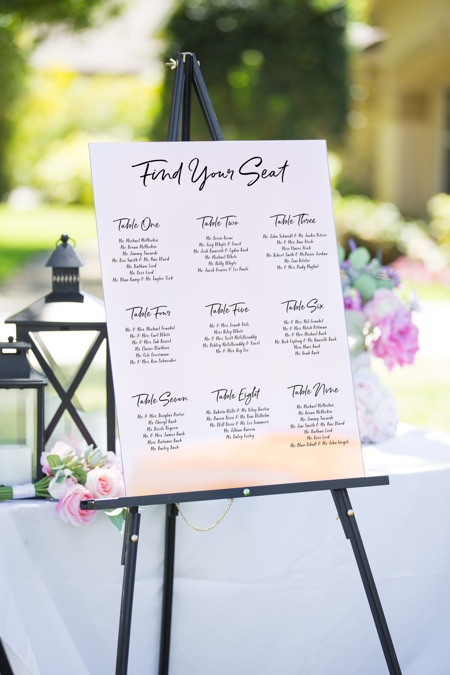 Seating Chart Wedding Signs - Wedding Decor Gifts