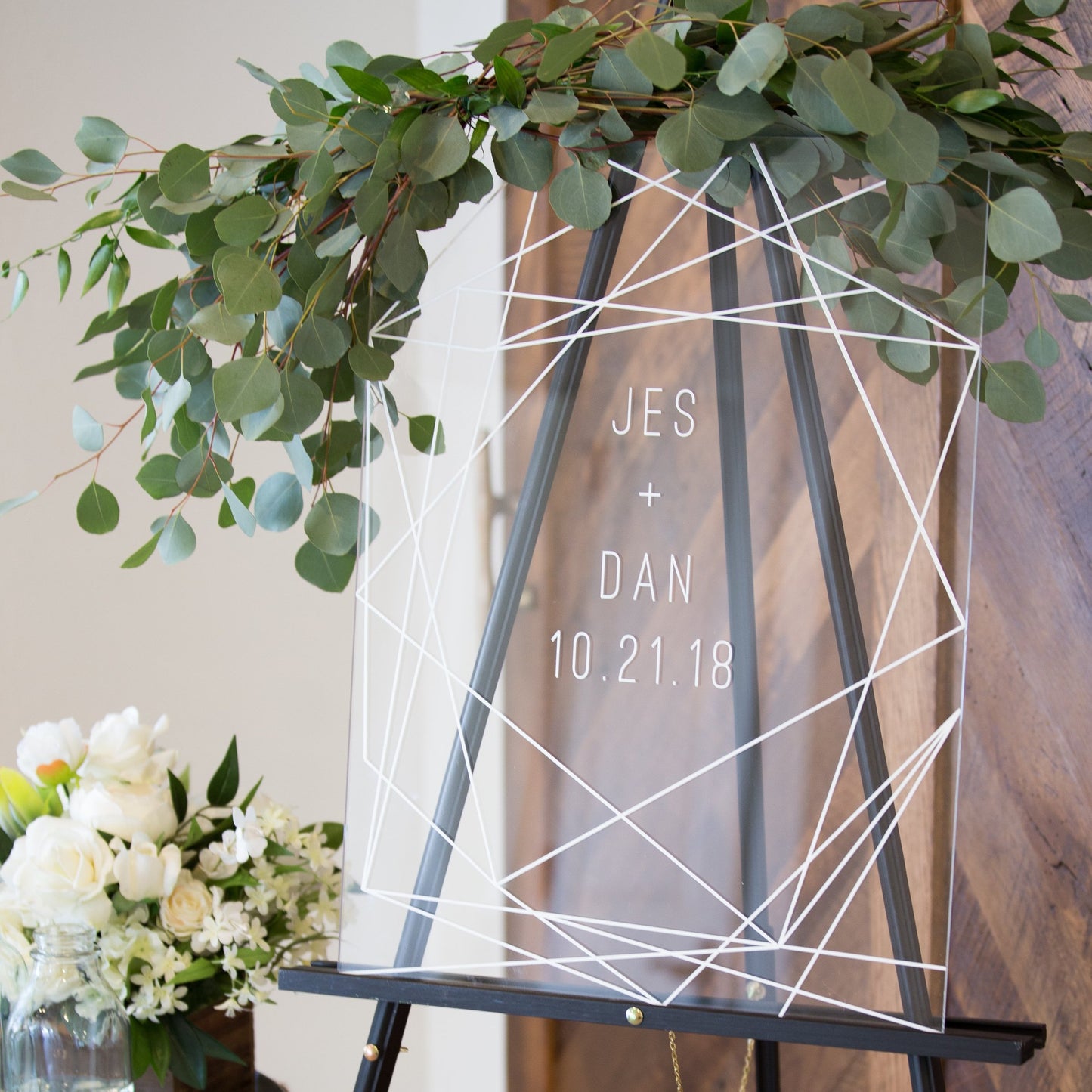 Geometric Lines Wedding Welcome Sign - Wedding Decor Gifts