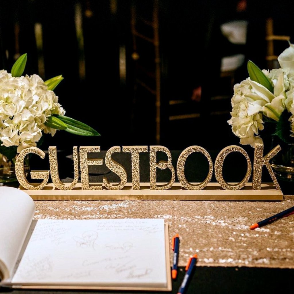 Gatsby Style Guest Book Sign - Wedding Decor Gifts
