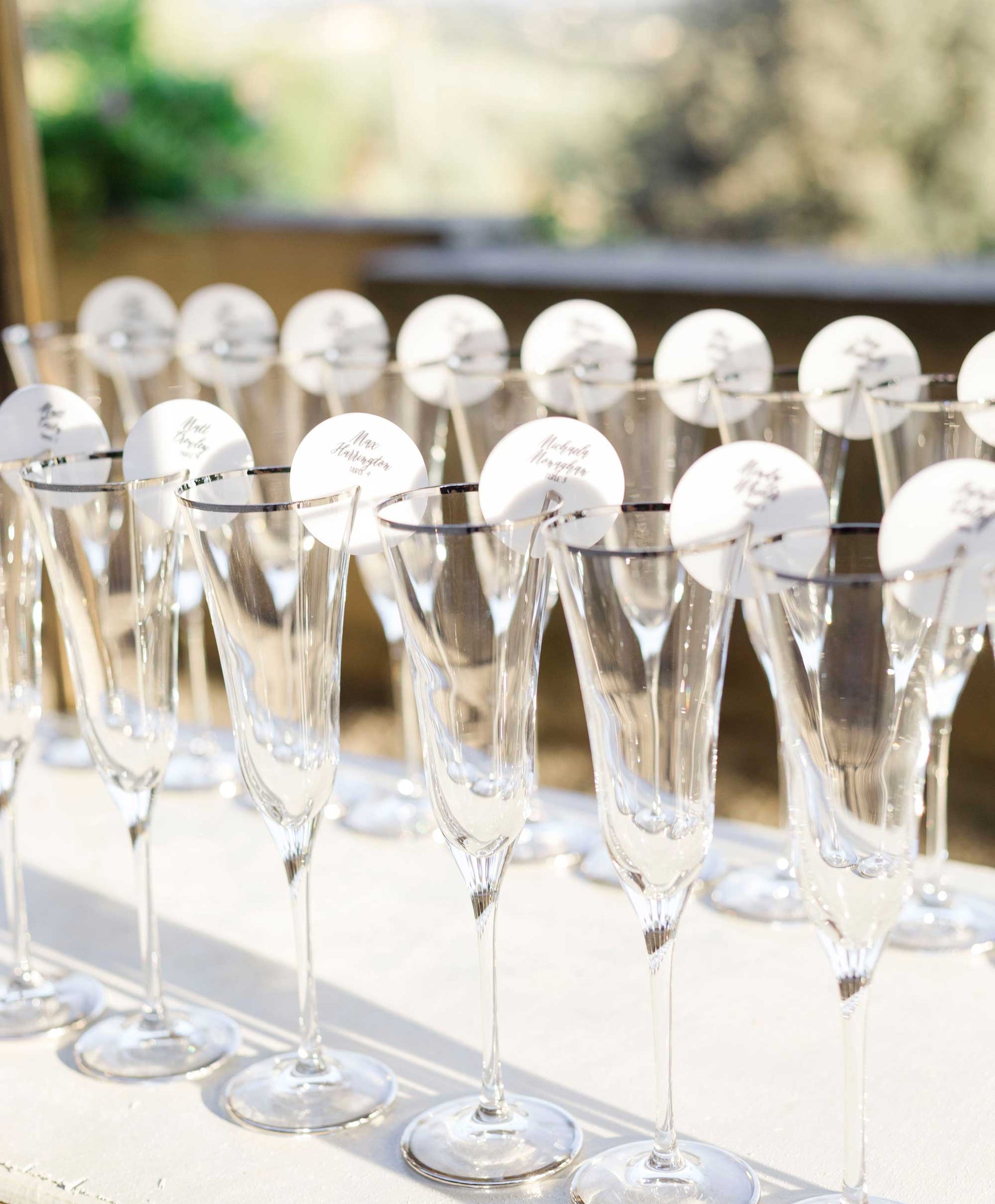 Set of 8 - Custom Engraved Champagne Glass, Bridal Party Champagne Flutes