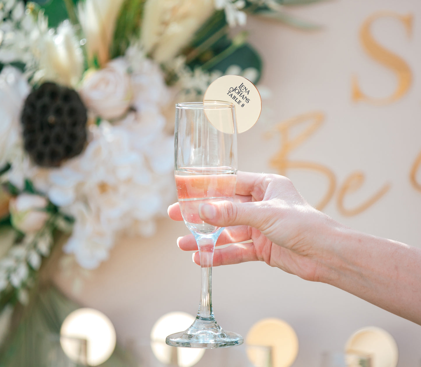 Drink Tags Champagne Glass Place Cards