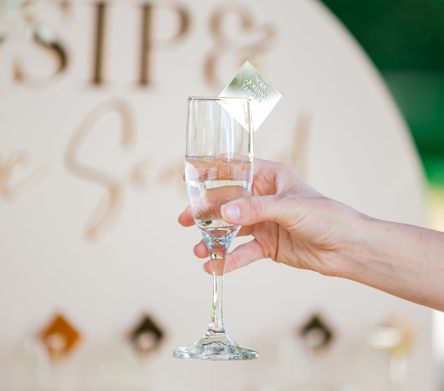 Drink Tags Champagne Glass Place Cards