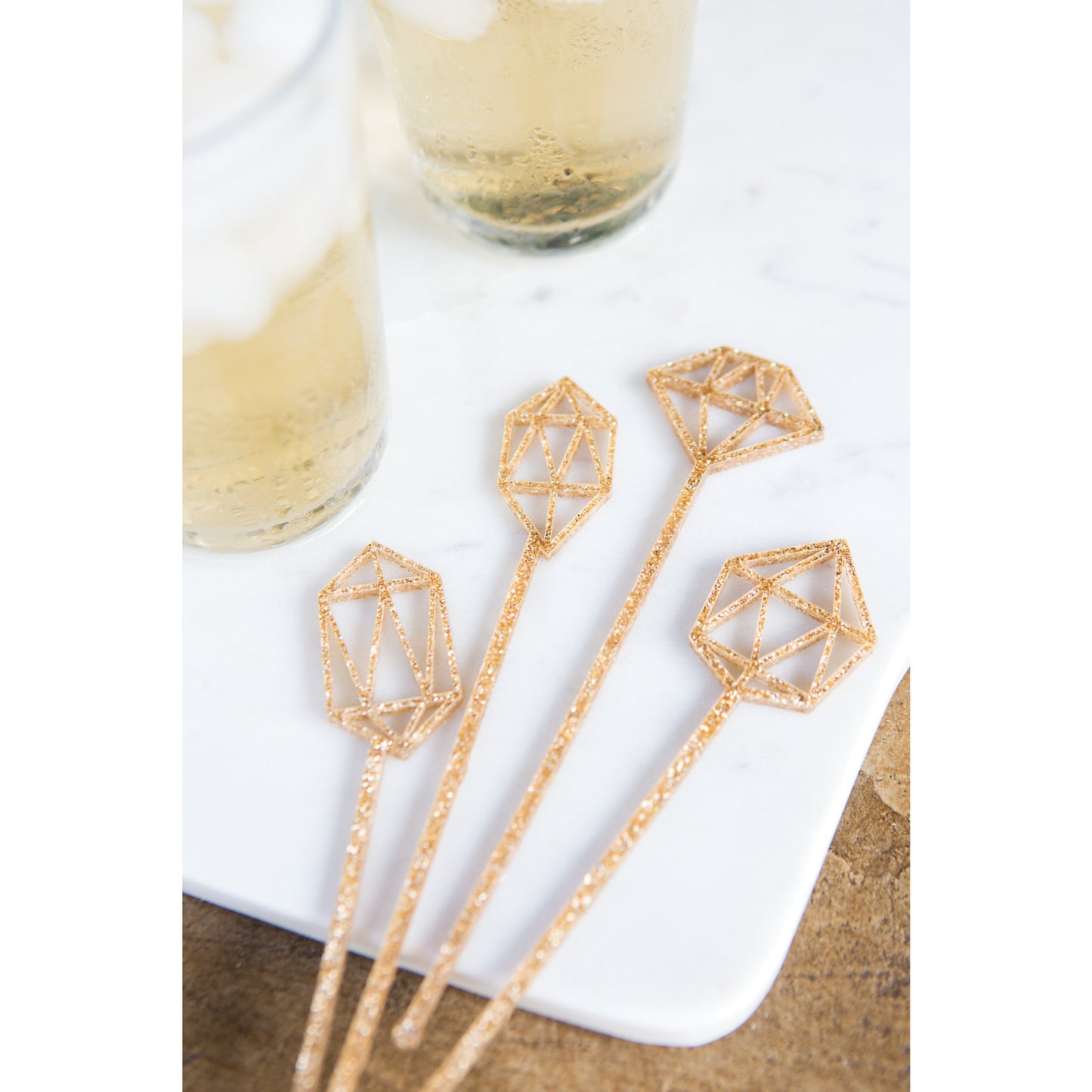Gemstone Glitter Swizzle Sticks - Wedding Decor Gifts