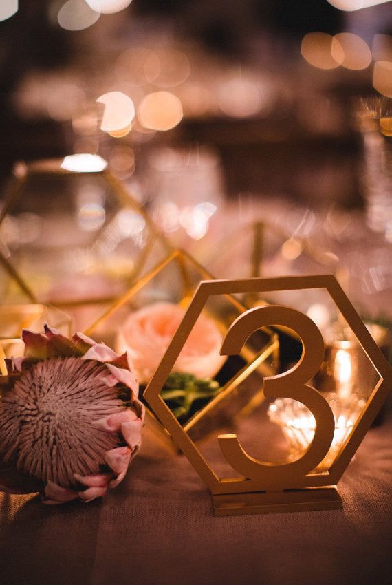 Geometric Table Numbers - Wedding Decor Gifts