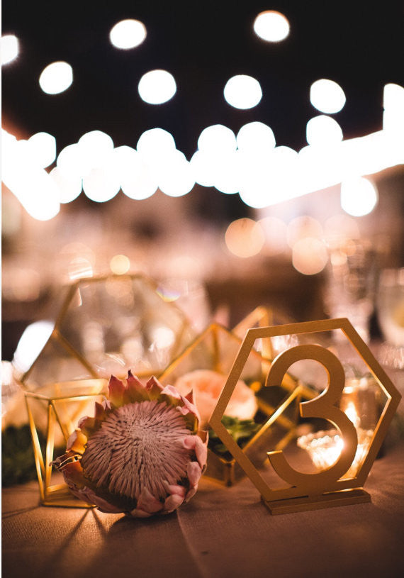 Geometric Table Numbers - Wedding Decor Gifts