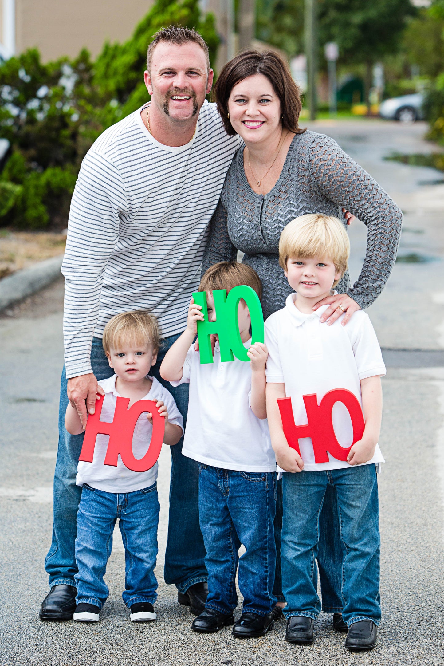 Holiday Card Photo Prop "Ho Ho Ho" - Wedding Decor Gifts