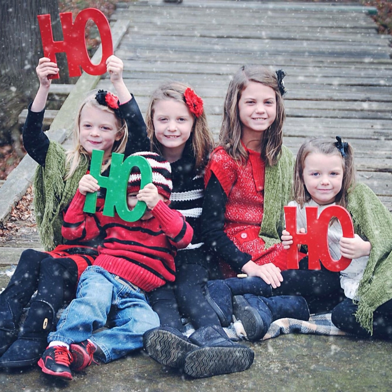 Holiday Card Photo Prop "Ho Ho Ho"