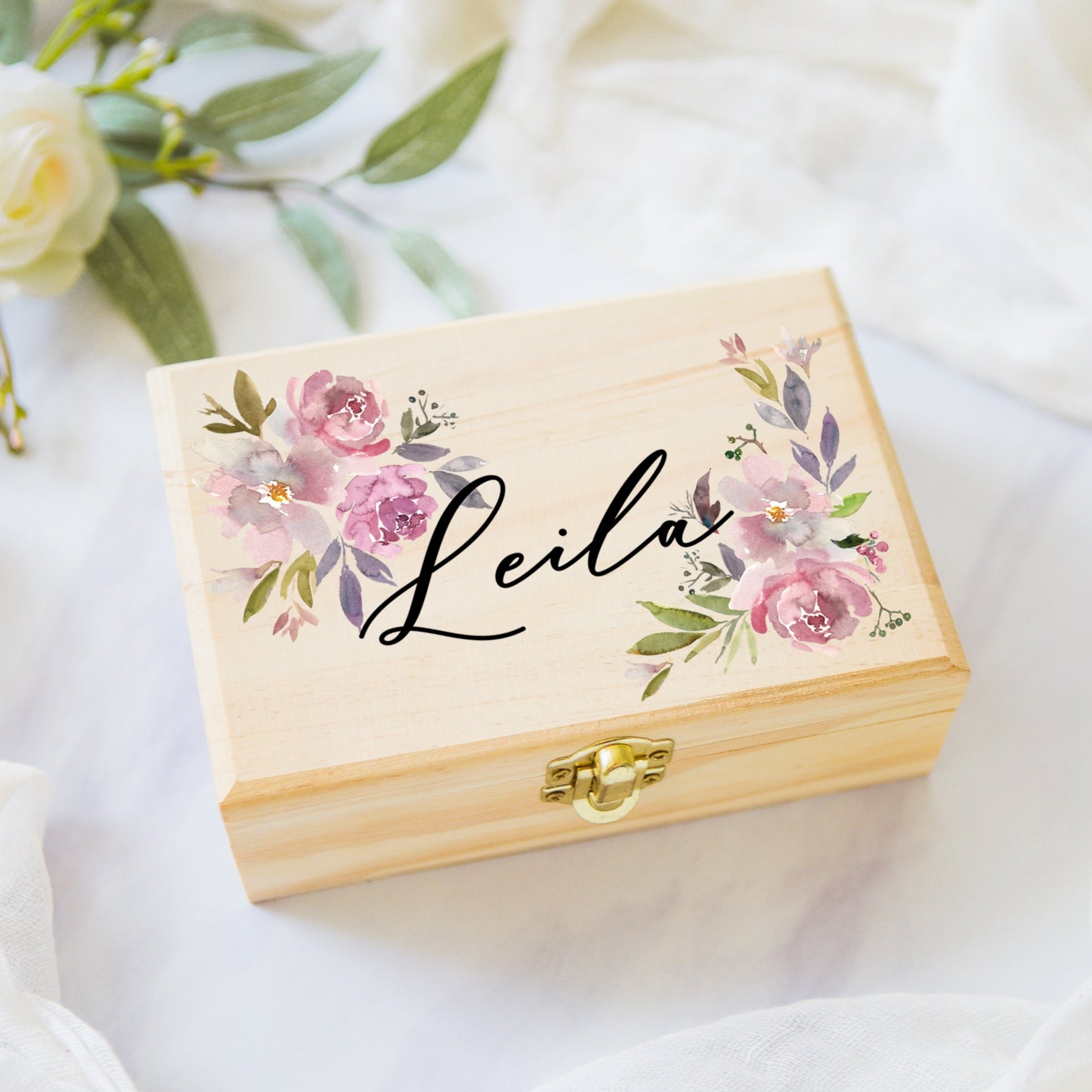Flower Girl or Bridesmaids Gift Box Jewelry Box - Wedding Decor Gifts