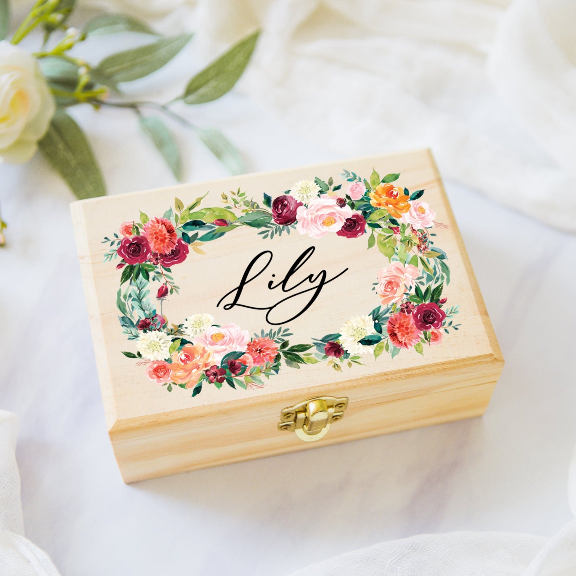 Flower Girl or Bridesmaids Gift Box - Wedding Decor Gifts