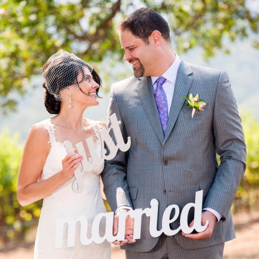 Just Married Photo Prop Sign for Wedding - Wedding Decor Gifts