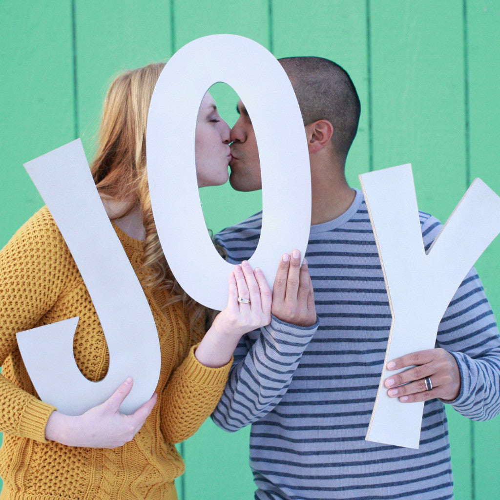 Joy Holiday Card Portrait Photo Prop Big Letters - Wedding Decor Gifts
