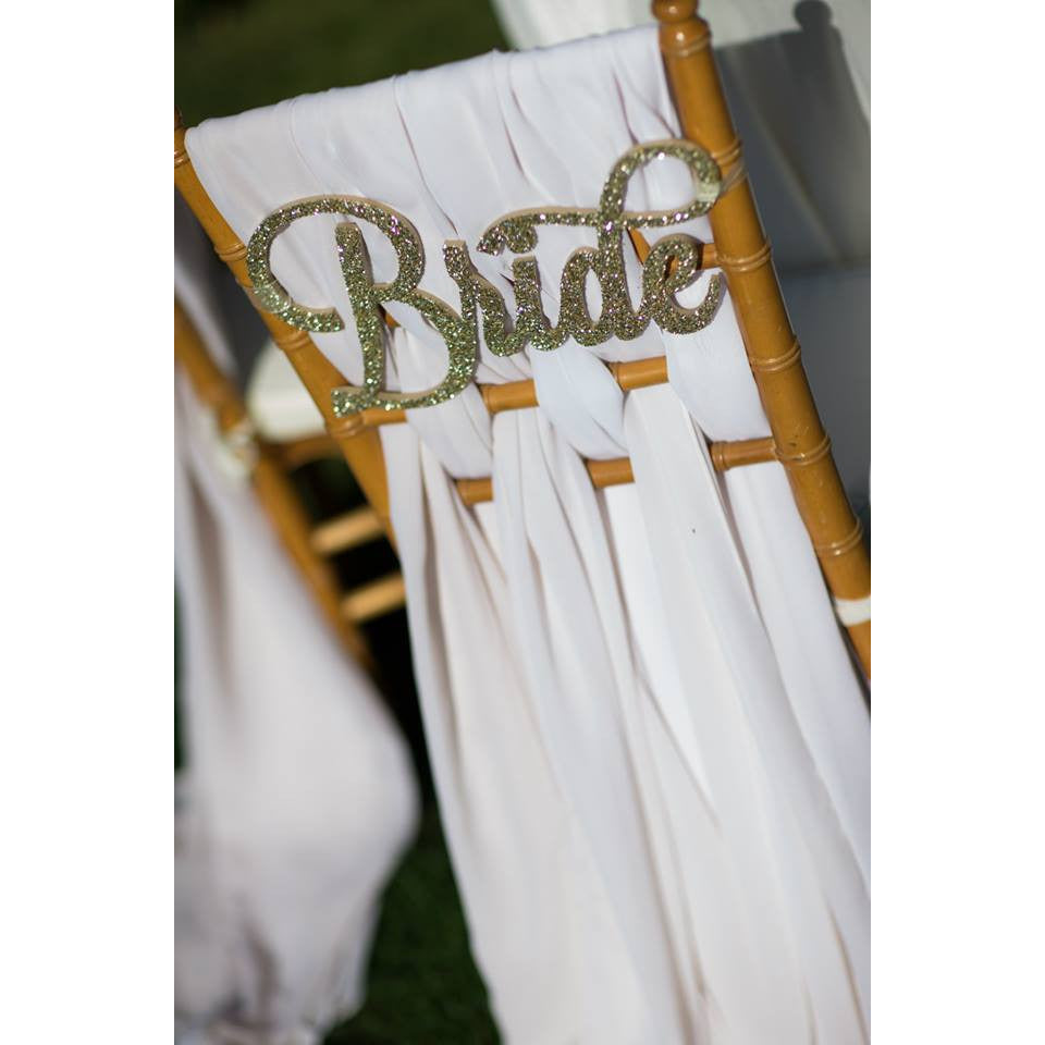 Bride & Groom Wedding Chair Signs - Wedding Decor Gifts