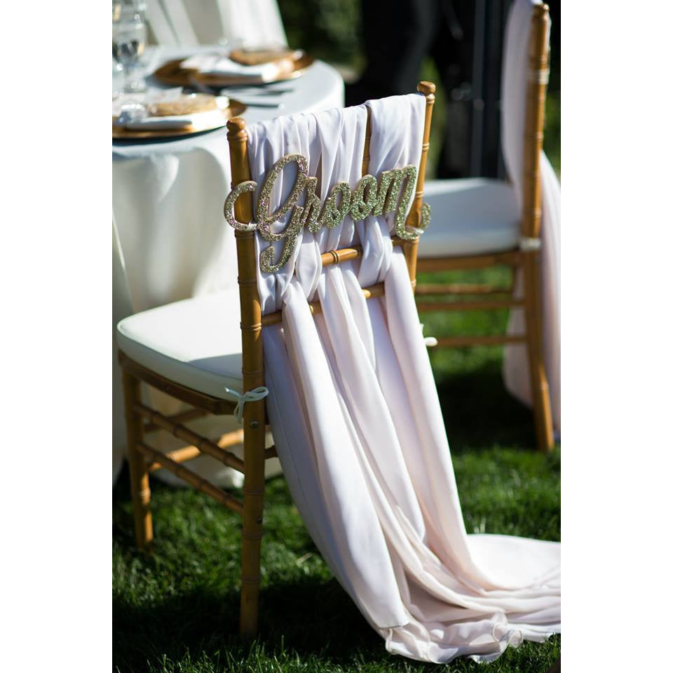 Bride & Groom Wedding Chair Signs - Wedding Decor Gifts