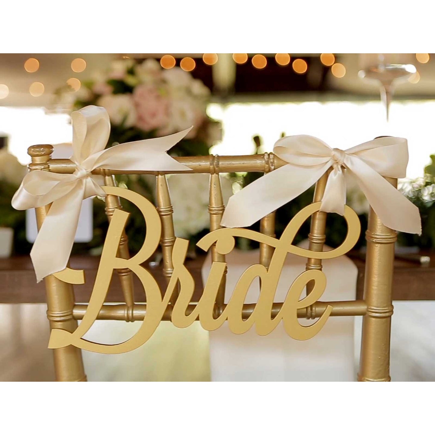Bride & Groom Wedding Chair Signs - Wedding Decor Gifts