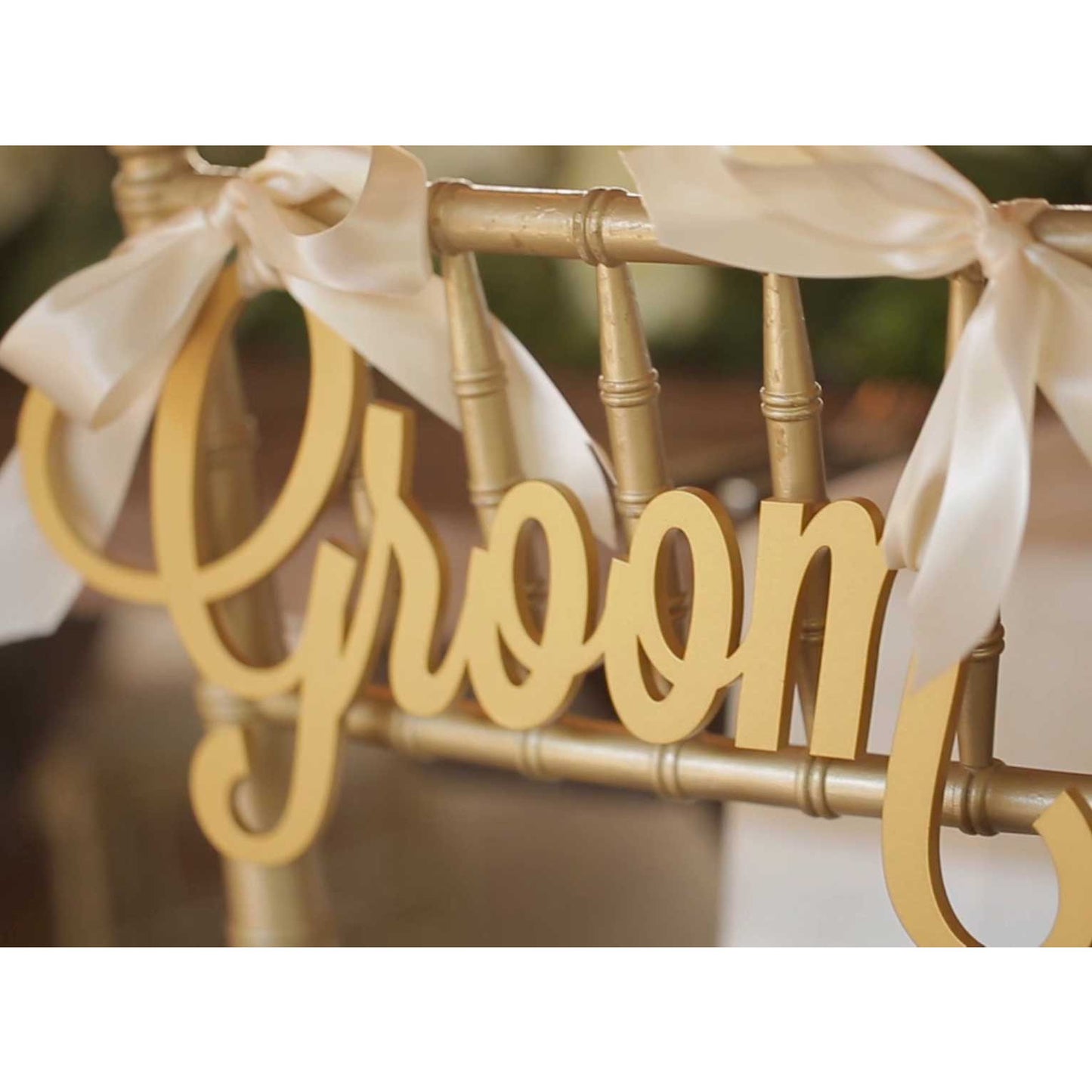 Bride & Groom Wedding Chair Signs - Wedding Decor Gifts