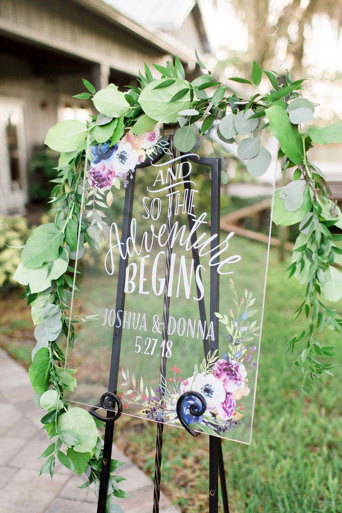 Personalized Clear Acrylic Wedding Sign - Wedding Decor Gifts