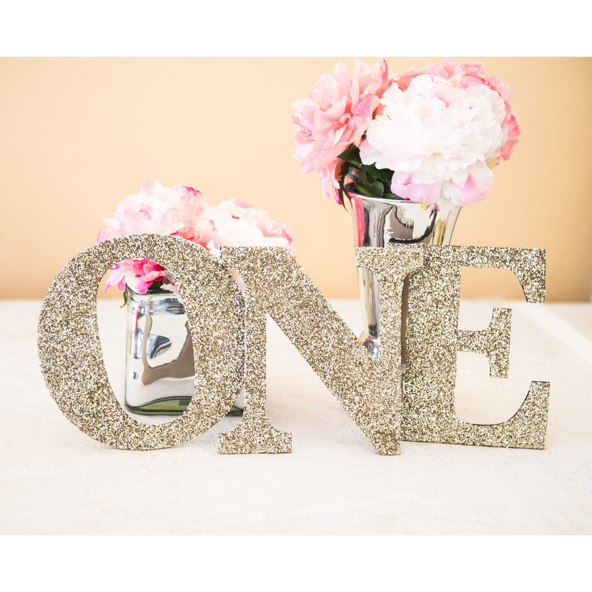 "ONE" First Birthday Glitter Letters - Wedding Decor Gifts
