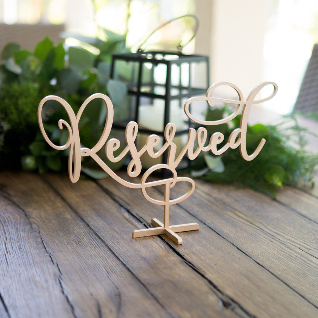 Standing Reserved Table Sign - Wedding Decor Gifts