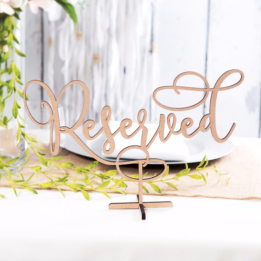 Standing Reserved Table Sign - Wedding Decor Gifts