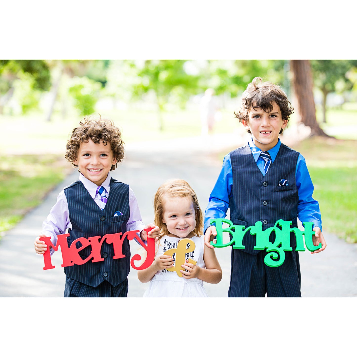Merry & Bright Photo Prop Sign - Wedding Decor Gifts