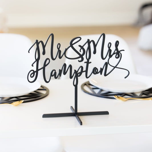 Mr & Mrs Wedding Name Centerpiece - Wedding Decor Gifts