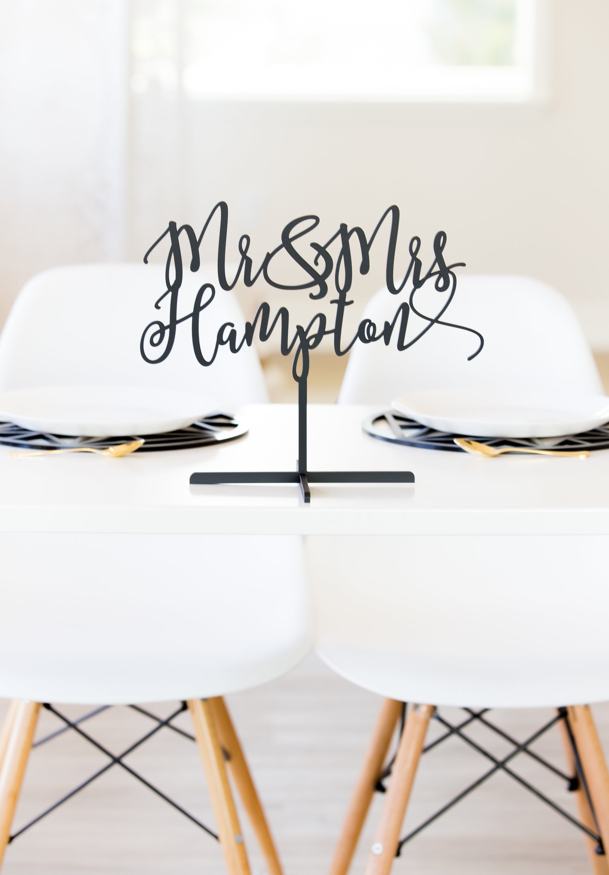 Mr & Mrs Wedding Name Centerpiece - Wedding Decor Gifts