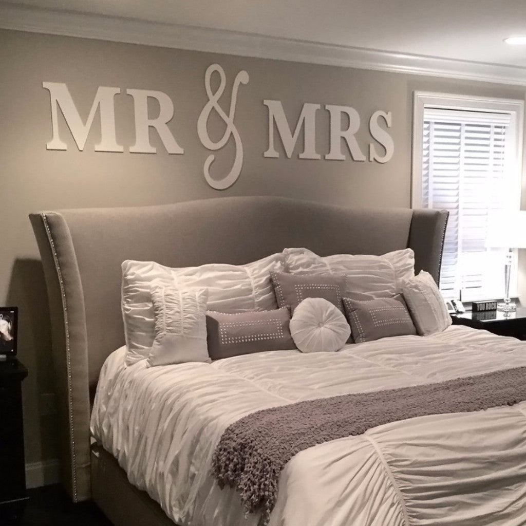 Mr & Mrs Wall Signs QUEEN SIZE - Wedding Decor Gifts