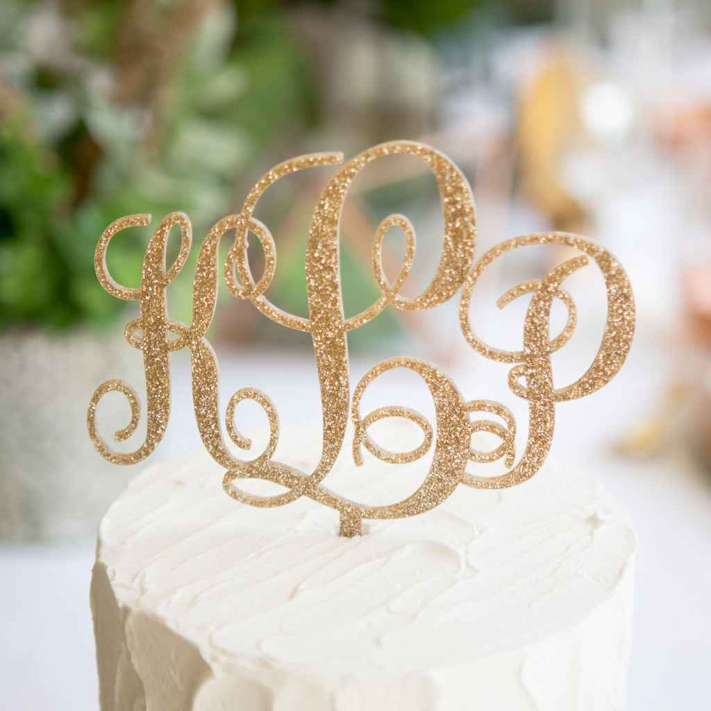 Monogram Cake Topper - Wedding Decor Gifts