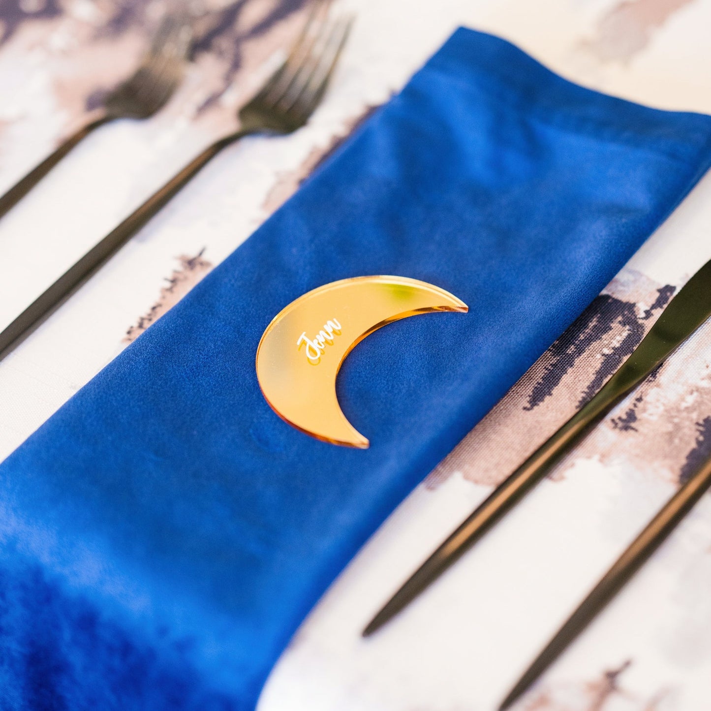 Moon Shaped Place Cards