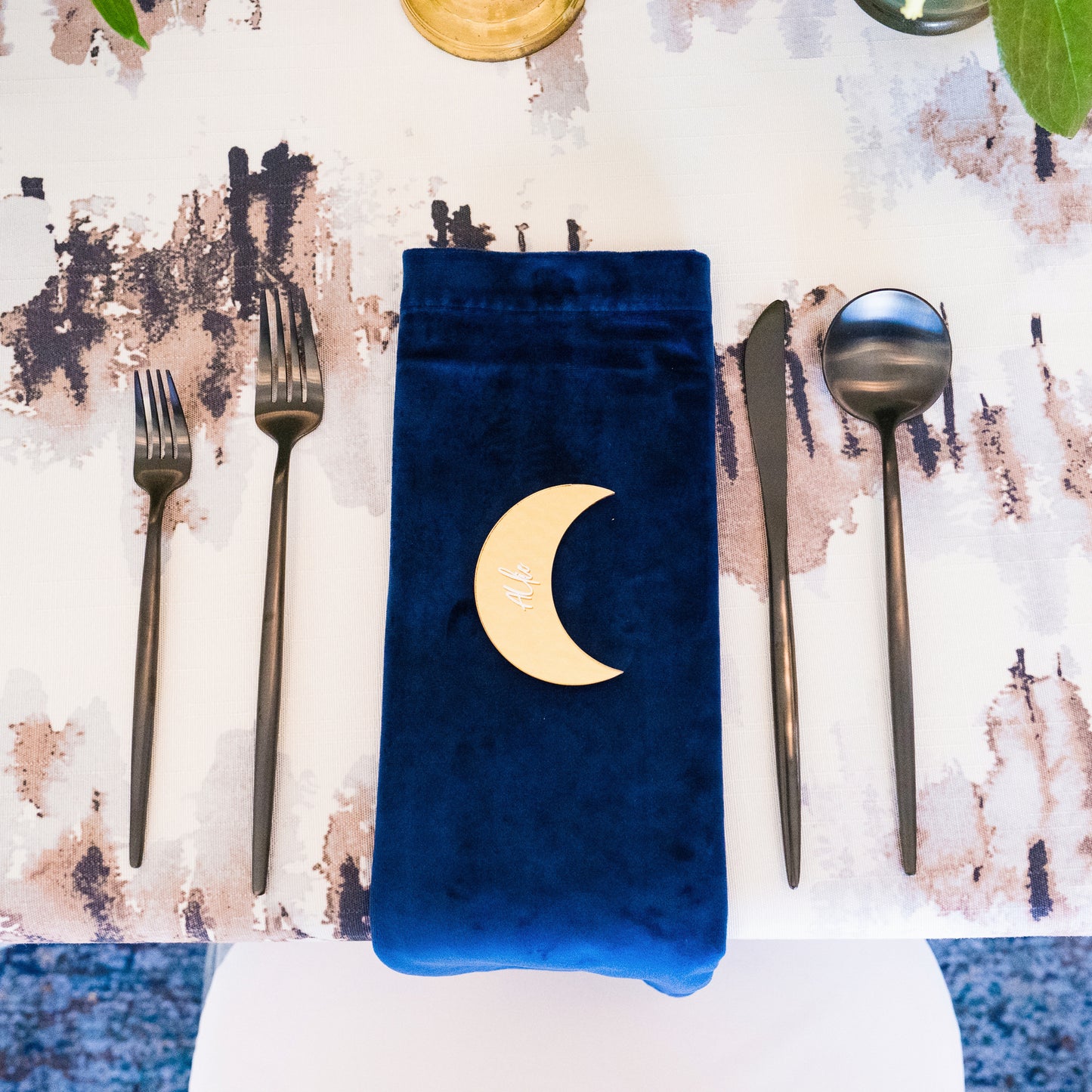 Moon Shaped Place Cards