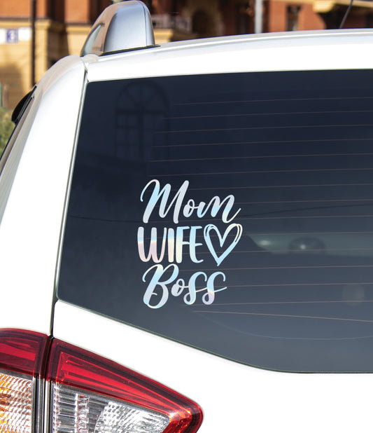 Mom Wife Boss Decal