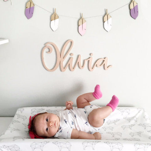 Nursery Name Sign for Baby - Wedding Decor Gifts