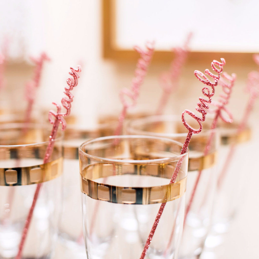 Personalized Name Stir Sticks - Wedding Decor Gifts