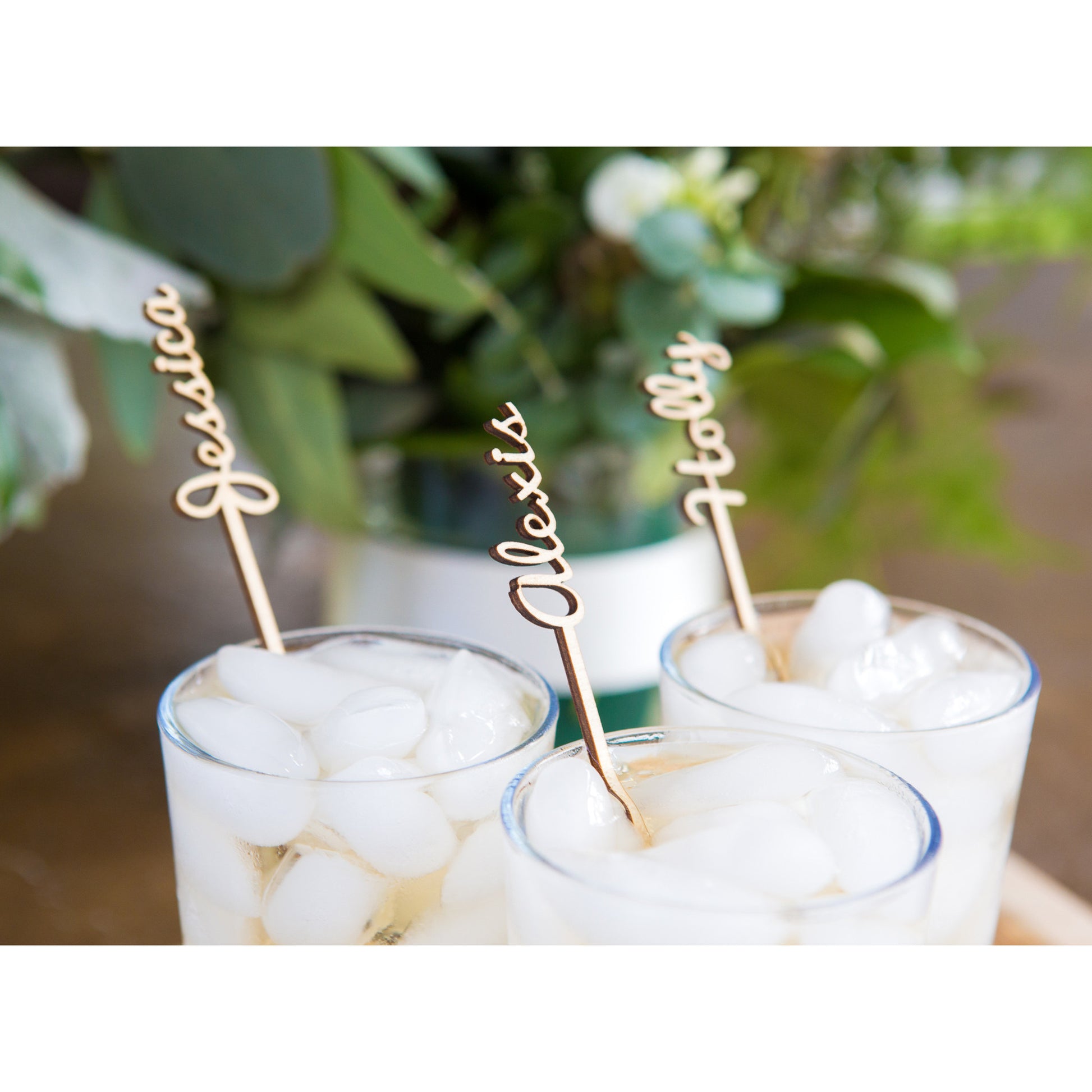 Personalized Name Stir Sticks - Wedding Decor Gifts