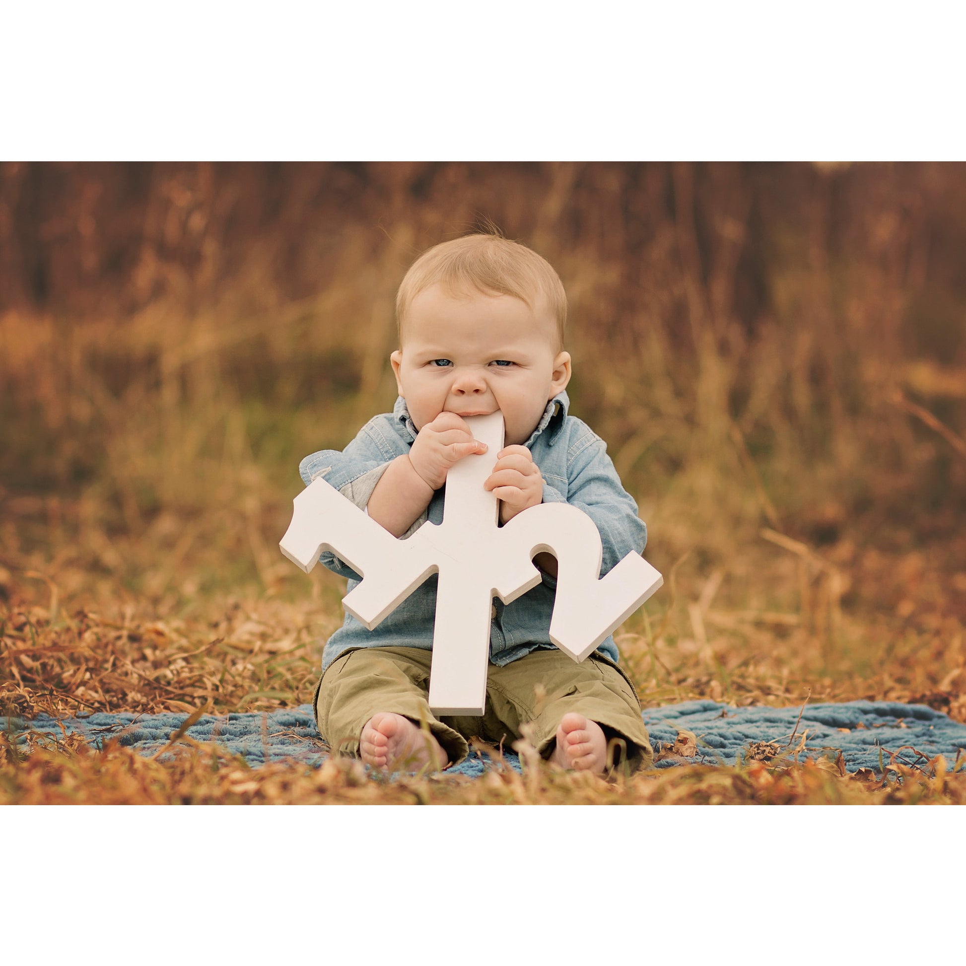 Half Sign 1/2 Baby Photo Prop for 6 Month Birthday - Wedding Decor Gifts