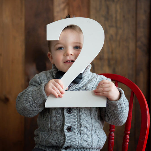 2 Sign Toddler Photo Prop for 2nd Birthday Two Years - Wedding Decor Gifts