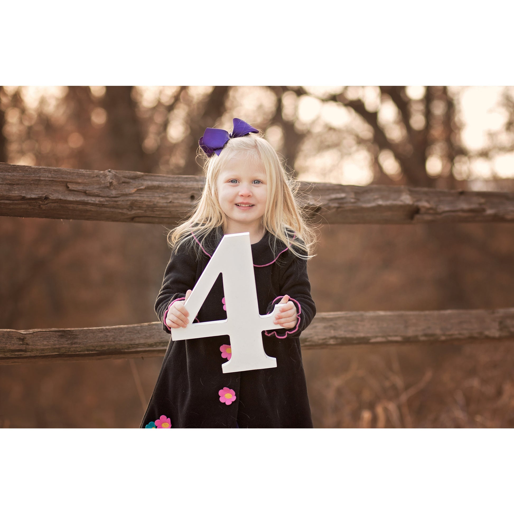 4 Sign Wooden Number Children's Photo Prop Four - Wedding Decor Gifts