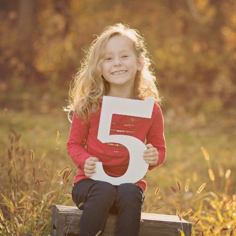 5 Sign Wooden Number Children's Photo Prop Five - Wedding Decor Gifts