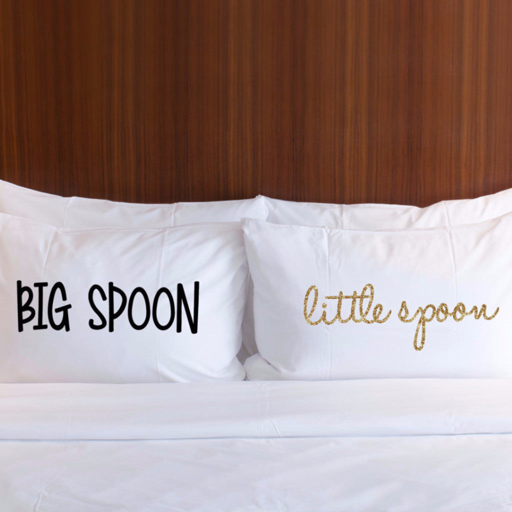 Big Spoon Little Spoon Pillowcases - Wedding Decor Gifts